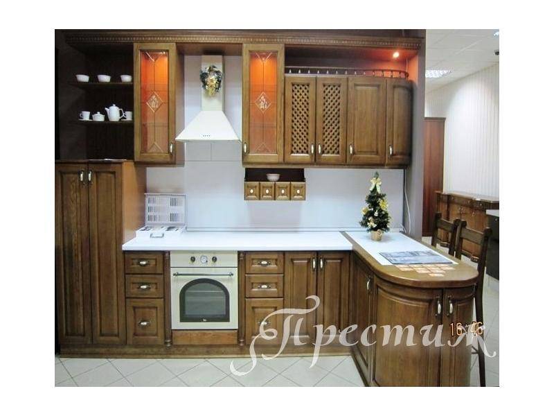 кухня из массива дерева prestij в Новосибирске