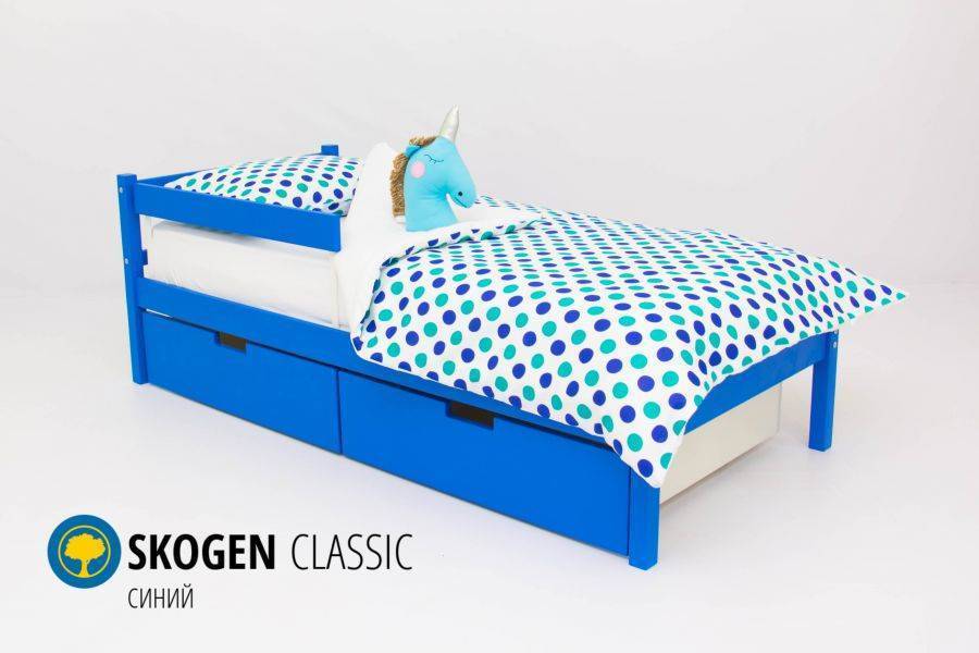 детская кровать skogen classic синий в Новосибирске