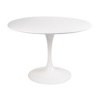 стол eero saarinen style tulip table mdf d100 глянцевый белый в Новосибирске