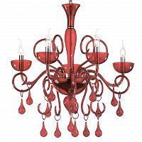 подвесная люстра ideal lux lilly sp5 rosso в Новосибирске