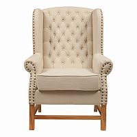 кресло мягкое с ушами french provincial armchair бежевое в Новосибирске