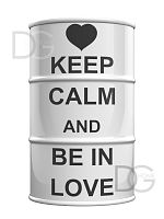 декоративная бочка keep calm and be in love m в Новосибирске