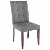 стул деревянный madina dark walnut / fabric grey в Новосибирске