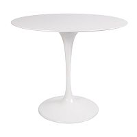 стол eero saarinen style tulip table mdf белый d90 глянцевый в Новосибирске