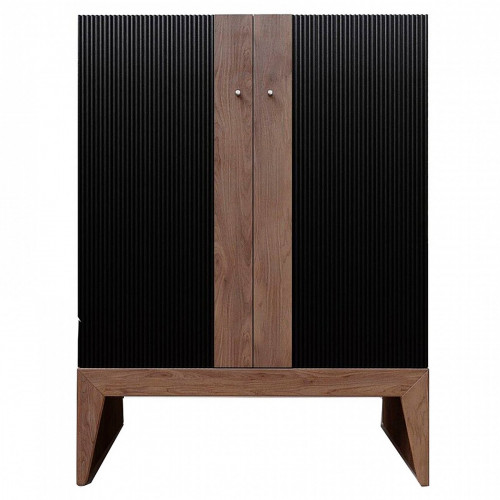буфет черный полоска 90х40х120 srip в Новосибирске