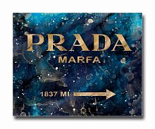 постер prada mafia на синем в золотом a4 в Новосибирске