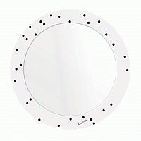 зеркало с рисунком белое круглое черные точки pois в Новосибирске