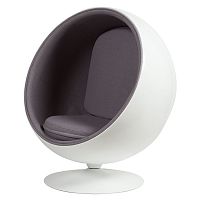 кресло eero ball chair серое в Новосибирске