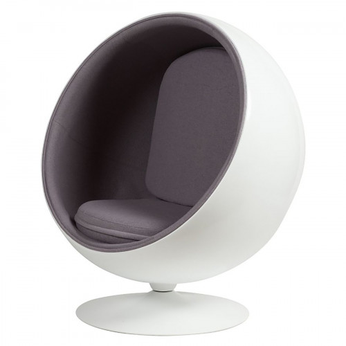 кресло eero ball chair серое в Новосибирске