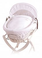 колыбель-переноска gift wicker moses basket белая, белое белье в Новосибирске