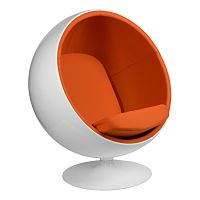 кресло eero aarnio style ball chair оранжевое в Новосибирске