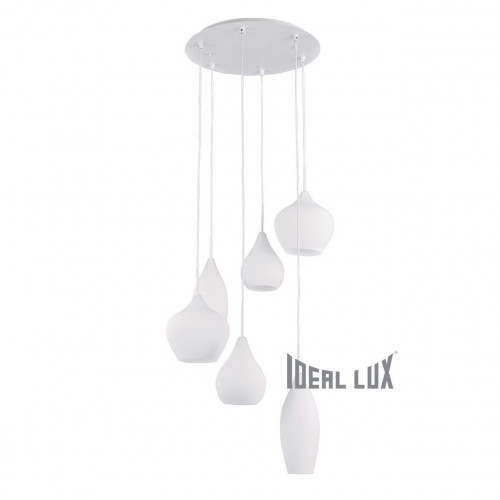 подвесная люстра ideal lux soft sp6 bianco в Новосибирске