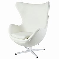 кресло egg chair by arne jacobsen белое в Новосибирске