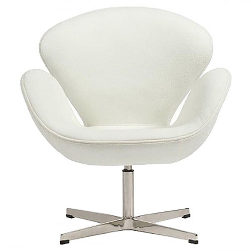 кресло swan chair кашемир белое в Новосибирске
