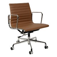 кресло eames style коричневая кожа в Новосибирске