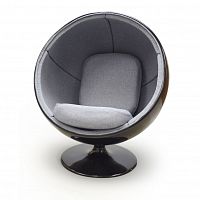 кресло ball chair черно-серое в Новосибирске