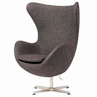 кресло egg chair серое в Новосибирске