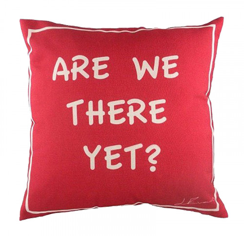 подушка с надписью are we there yet? в Новосибирске
