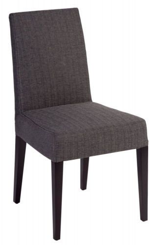 стул aylso dining chair кожа тёмно-серая в Новосибирске