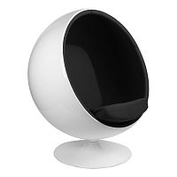 кресло eero aarnio style ball chair черное в Новосибирске