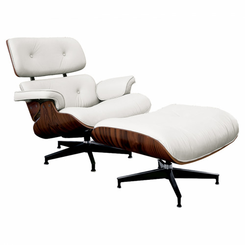 кресло lounge chair & ottoman белое в Новосибирске