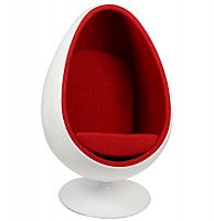 кресло ovalia egg style chair красное в Новосибирске