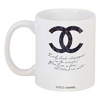 кружка с рисунком drink champagne. coco chanel в Новосибирске