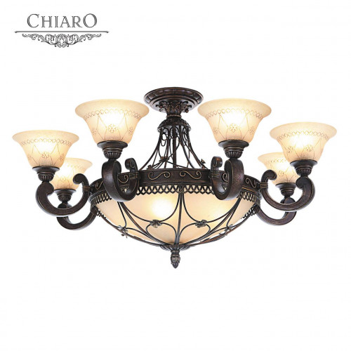 потолочная люстра chiaro айвенго 382012812 бежевая в Новосибирске