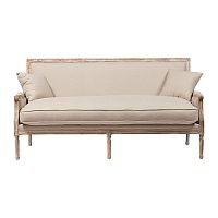 диван auguste salon bench with burlap прямой бежевый в Новосибирске