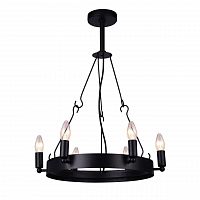 дизайнерская подвесная люстра arte lamp bastiglia a8811sp-6bk черная в Новосибирске