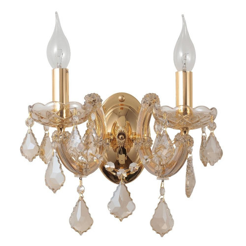 бра crystal lux ines ap2 gold/amber в Новосибирске