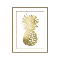 постер gold pineapple золотой в Новосибирске