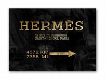 постер hermes без рамки, черный, а4 в Новосибирске