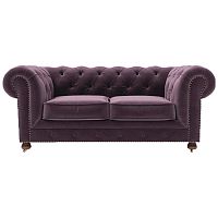 диван chesterfield lux двухместный прямой фиолетовый в Новосибирске