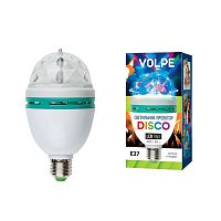 светодиодный светильник-проектор (09839) volpe disko uli-q301 03w/rgb/e27 white в Новосибирске