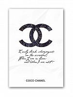 постер drink champagne. coco chanel а3 в Новосибирске