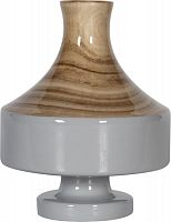 ваза настольная rustic chic vase wood grey в Новосибирске