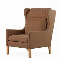 кресло wingback коричневый в Новосибирске