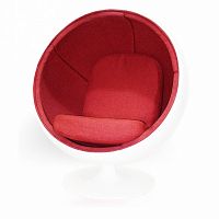 кресло ball chair бело-красное в Новосибирске