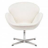 кресло swan chair белое в Новосибирске