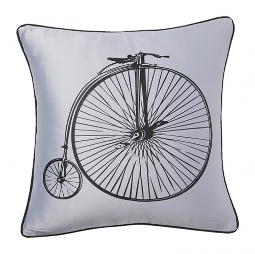 подушка с ретро-велосипедом retro bicycle grey в Новосибирске