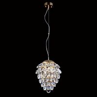 подвесной светильник crystal lux charme sp3+3 led gold/transparent в Новосибирске