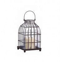 подсвечник-фонарь металлический клетка bird in cage ii, 22 см в Новосибирске