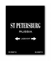 постер st.petersburg а4 (черный) в Новосибирске