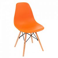 стул деревянный eames pc-015 оранжевый в Новосибирске