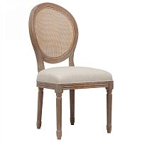 стул vintage french round cane back кремовый лён в Новосибирске