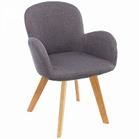 стул деревянный стул asia wooden legs / grey fabric в Новосибирске