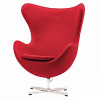 кресло egg chair красное в Новосибирске