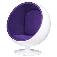 кресло eero ball chair бело-фиолетовое в Новосибирске