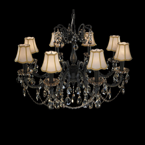 люстра md92708-8a от illuminati прозрачная/черная/бежевая в Новосибирске